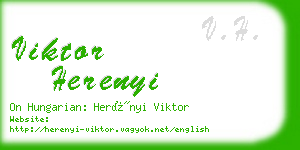 viktor herenyi business card